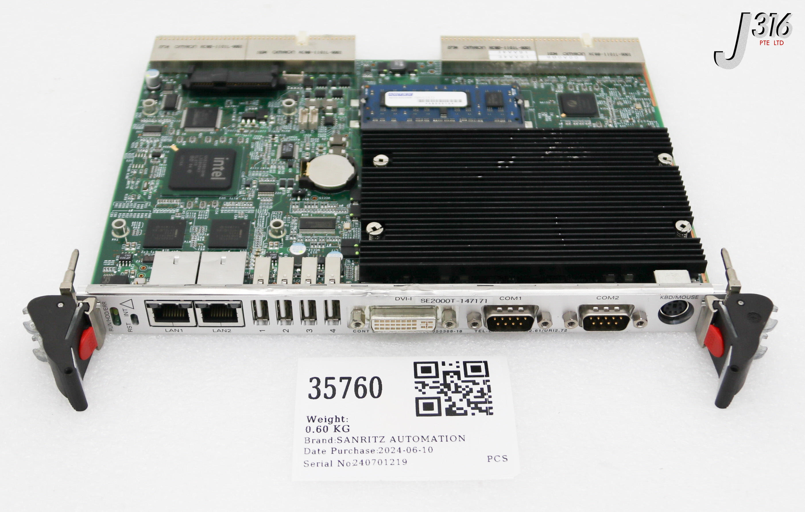 35760 SANRITZ AUTOMATION PCB, TEL SC2650 COMPACTPCI, SE2000T